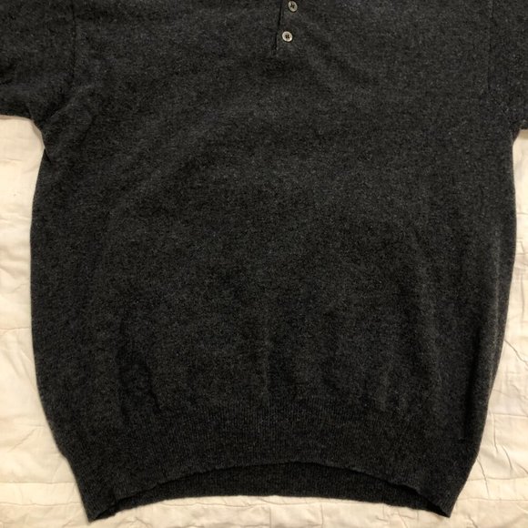 VINTAGE Italian Henry Morell Wool-Blend Long Sleeve Collared Sweater Gray XXL - Picture 3 of 15